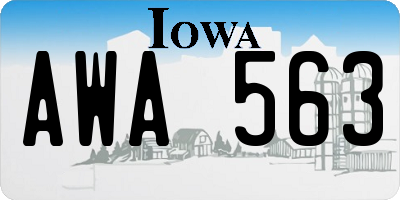 IA license plate AWA563