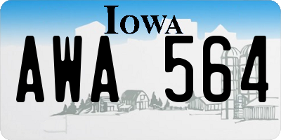 IA license plate AWA564