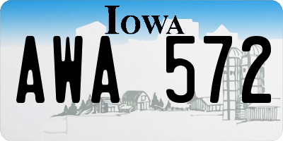 IA license plate AWA572