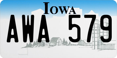 IA license plate AWA579
