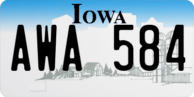 IA license plate AWA584