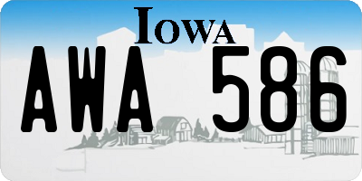 IA license plate AWA586