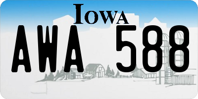 IA license plate AWA588