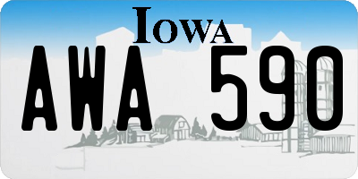 IA license plate AWA590