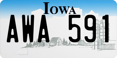 IA license plate AWA591