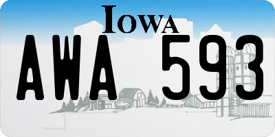 IA license plate AWA593