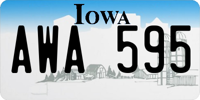 IA license plate AWA595