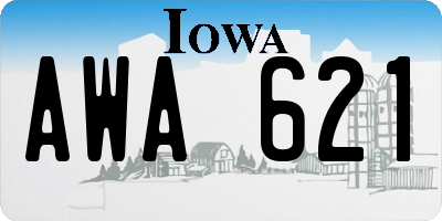 IA license plate AWA621