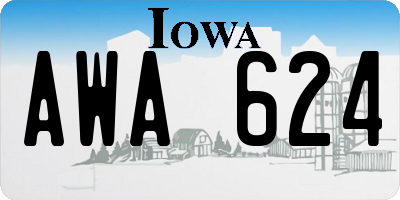 IA license plate AWA624