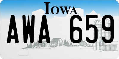 IA license plate AWA659