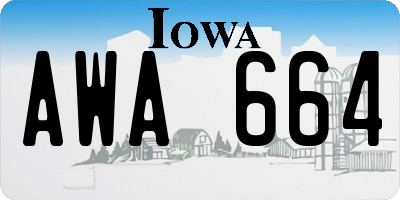 IA license plate AWA664
