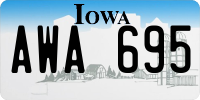 IA license plate AWA695