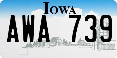 IA license plate AWA739