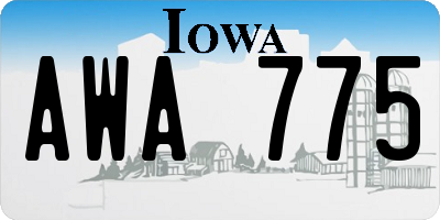 IA license plate AWA775