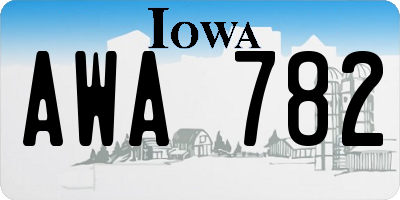 IA license plate AWA782