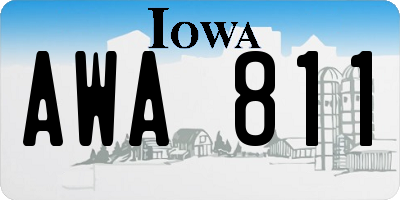 IA license plate AWA811