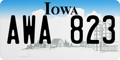 IA license plate AWA823