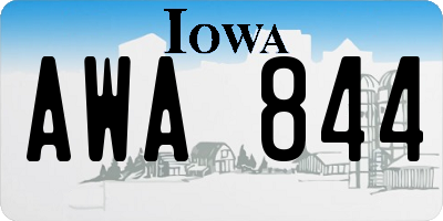 IA license plate AWA844