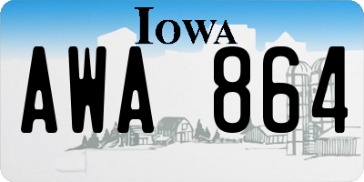 IA license plate AWA864