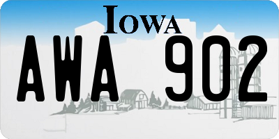 IA license plate AWA902