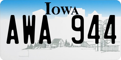 IA license plate AWA944