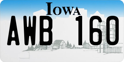 IA license plate AWB160
