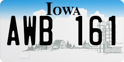 IA license plate AWB161