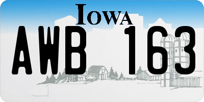 IA license plate AWB163