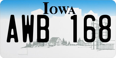IA license plate AWB168