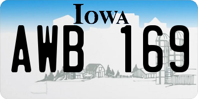 IA license plate AWB169