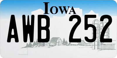 IA license plate AWB252