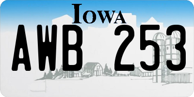 IA license plate AWB253