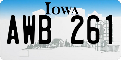 IA license plate AWB261