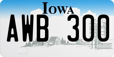 IA license plate AWB300