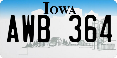 IA license plate AWB364