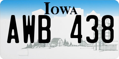 IA license plate AWB438