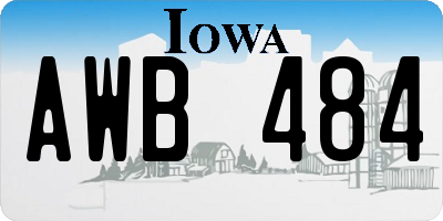 IA license plate AWB484