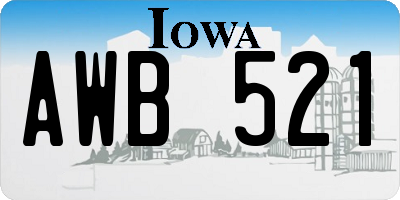 IA license plate AWB521