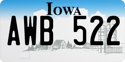 IA license plate AWB522