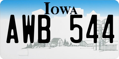 IA license plate AWB544