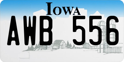 IA license plate AWB556