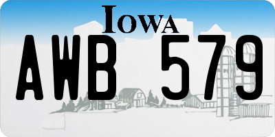 IA license plate AWB579