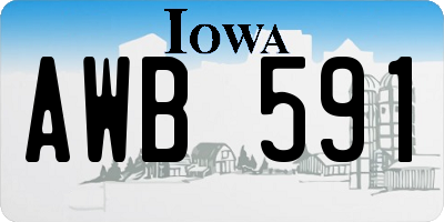 IA license plate AWB591