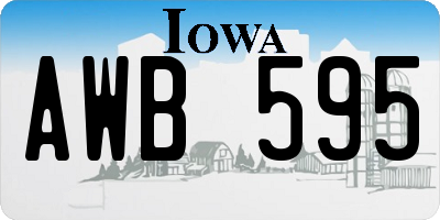 IA license plate AWB595
