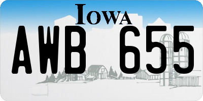 IA license plate AWB655