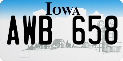IA license plate AWB658