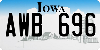 IA license plate AWB696