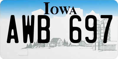 IA license plate AWB697
