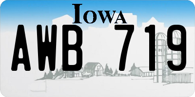 IA license plate AWB719