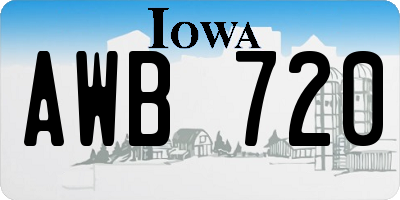IA license plate AWB720